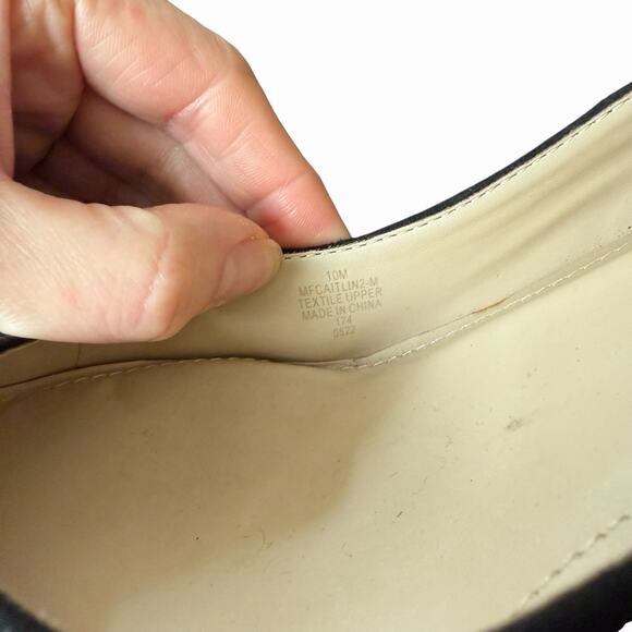 Marc Fisher 10 Caitlin Pumps Block Heel Pointed Toe Black Solid Career - Picture 3 of 9